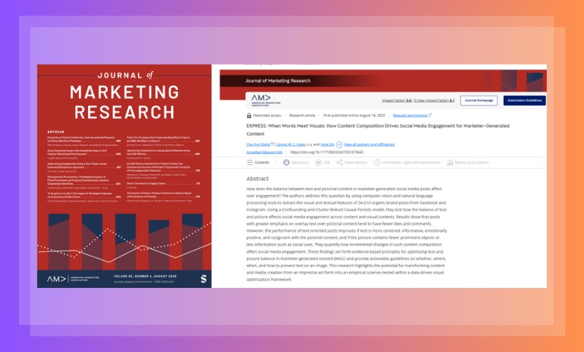 金融科技学院石洋副教授在UTD 24顶级期刊《Journal of Marketing Research》上发表论文